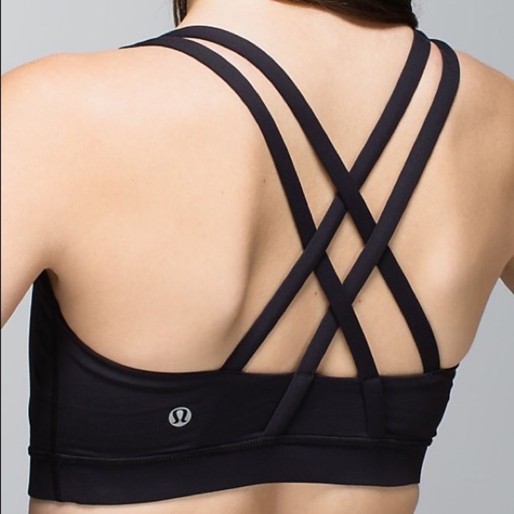 Lululemon Black floral energy bra